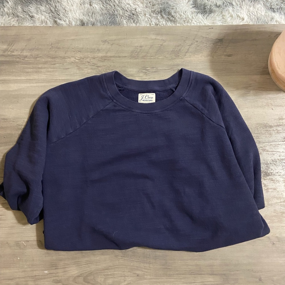 J. Crew vintage fleece navy long sleeve xs